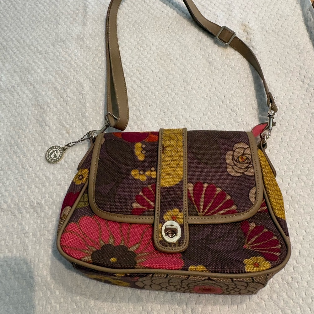 Spartina 449 brand Floral Canvas Shoulder Bag
